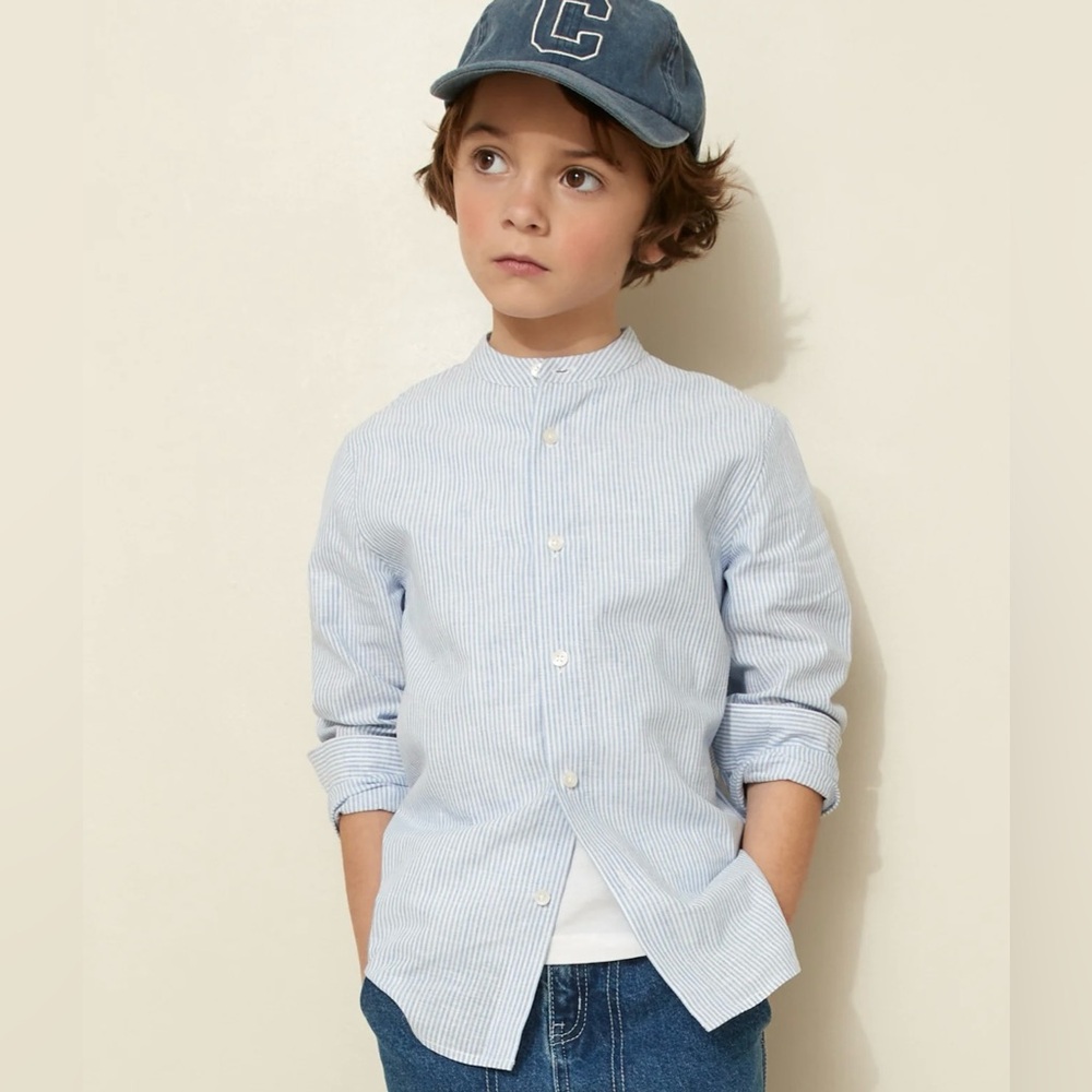 NWT - Cyrillus Paris LINEN AND COTTON SHIRT - size 6A